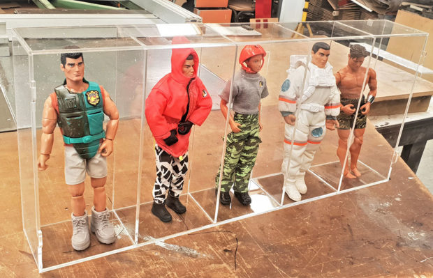 display case for action figures made in nz